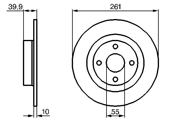 Bosch 0986479128 Brake Disc - 5