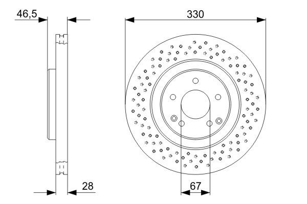 Bosch 0986479135 Brake Disc - 5