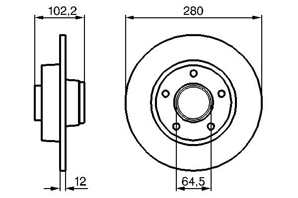 Bosch 0986479144 Brake Disc - 5