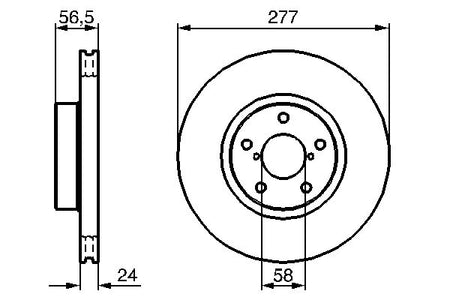 Bosch 0986479147 Brake Disc - 5