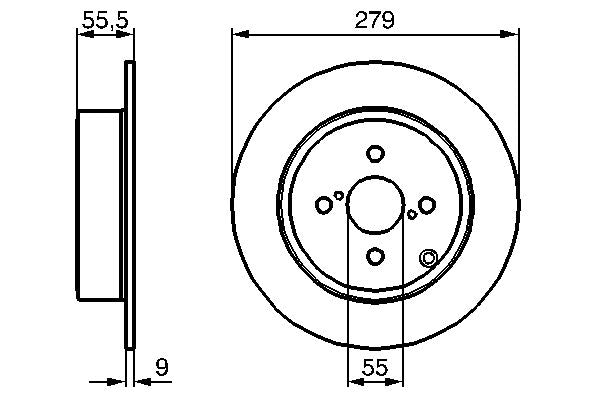 Bosch 0986479149 Brake Disc - 5