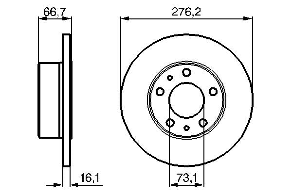 Bosch 0986479161 Brake Disc - 5