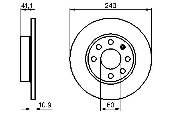 Bosch 0986479189 Brake Disc - 5