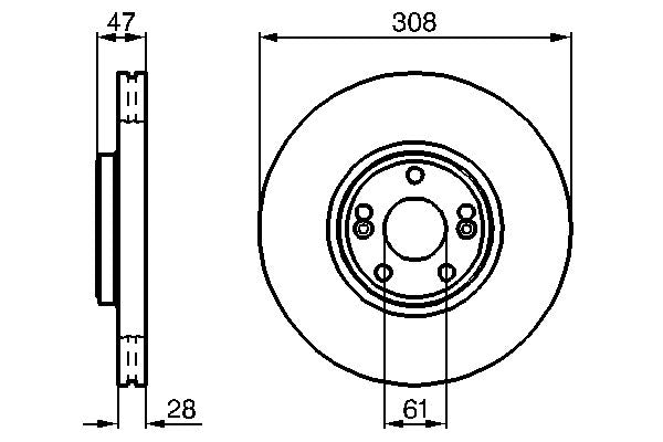 Bosch 0986479199 Brake Disc - 5
