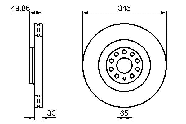 Bosch 0986479204 Brake Disc - 5