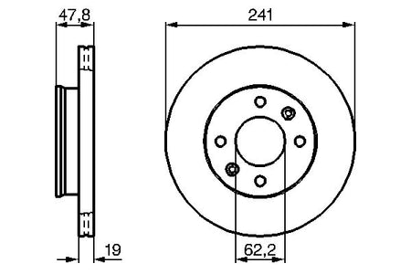 Bosch 0986479206 Brake Disc - 5