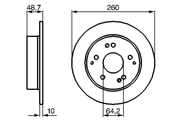 Bosch 0986479225 Brake Disc - 5