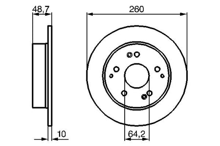 Bosch 0986479225 Brake Disc - 5