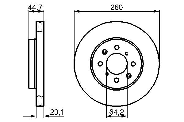 Bosch 0986479226 Brake Disc - 5