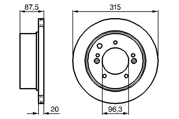 Bosch 0986479232 Brake Disc - 5