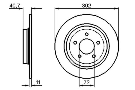 Bosch 0986479233 Brake Disc - 5