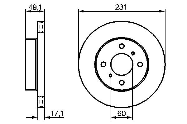 Bosch 0986479241 Brake Disc - 5