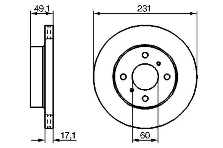 Bosch 0986479241 Brake Disc - 5