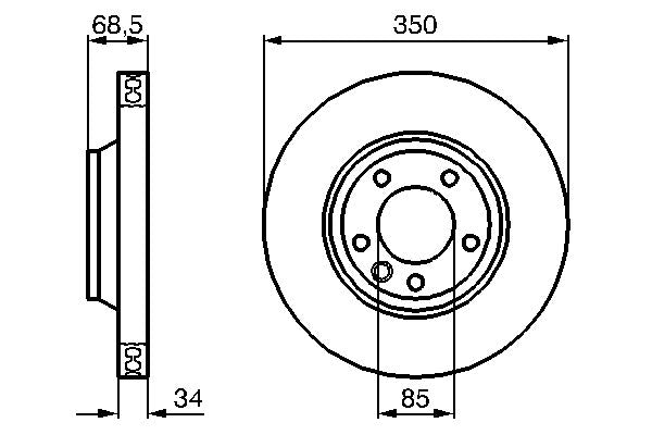 Bosch 0986479249 Brake Disc - 5