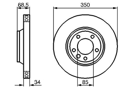 Bosch 0986479251 Brake Disc - 5