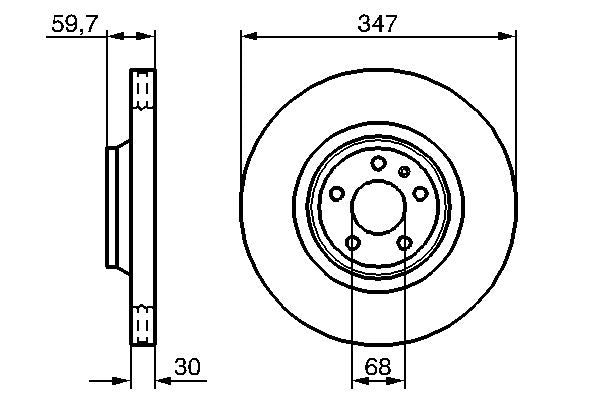 Bosch 0986479260 Brake Disc - 5