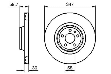 Bosch 0986479260 Brake Disc - 5