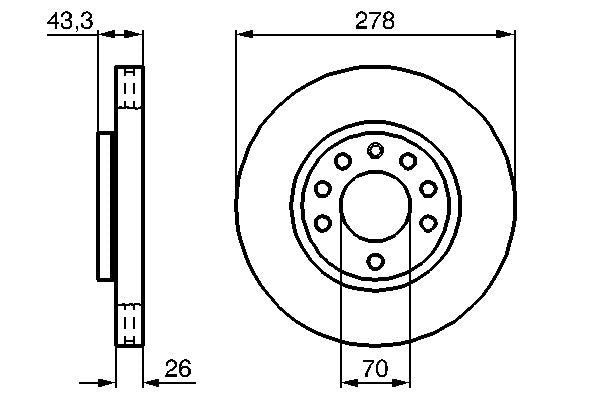 Bosch 0986479262 Brake Disc - 5