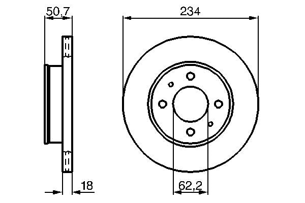 Bosch 0986479264 Brake Disc - 5