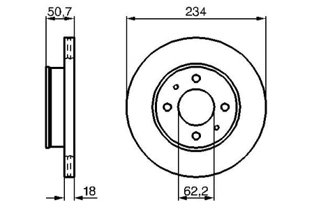 Bosch 0986479264 Brake Disc - 5