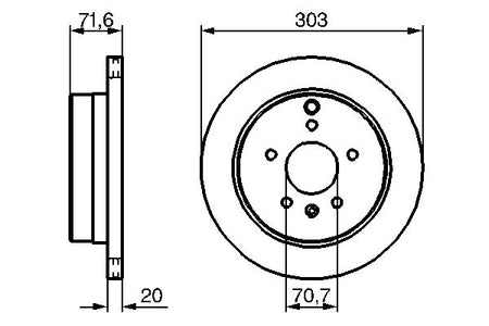 Bosch 0986479268 Brake Disc - 5