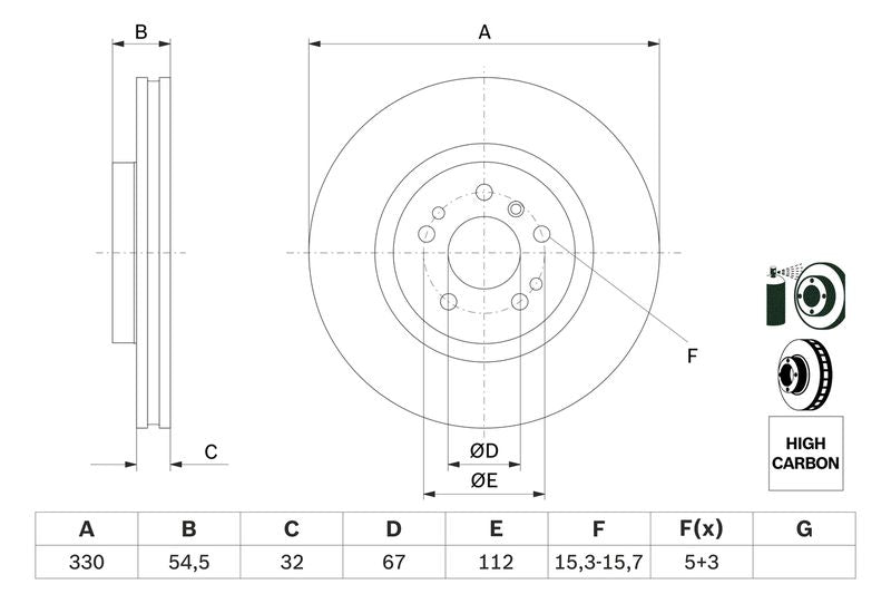 Bosch 0986479269 Brake Disc - 5