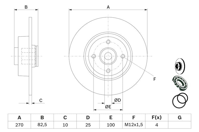 Bosch 0986479274 Brake Disc - 5