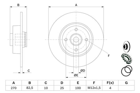 Bosch 0986479274 Brake Disc - 5