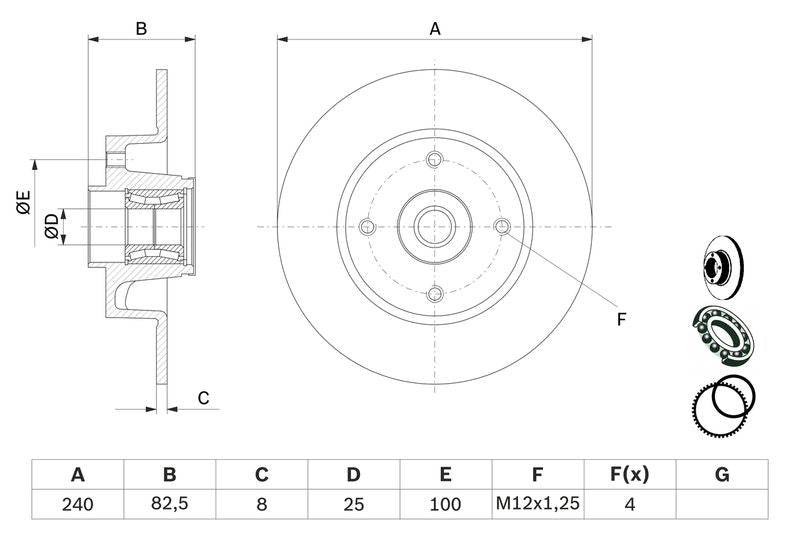 Bosch 0986479278 Brake Disc - 5