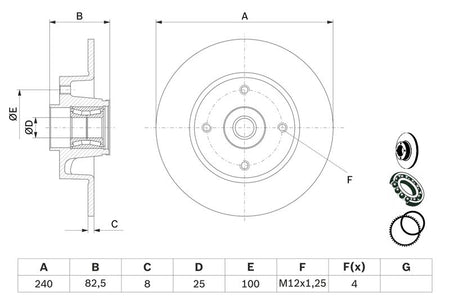 Bosch 0986479278 Brake Disc - 5
