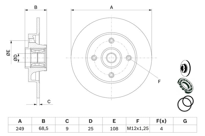 Bosch 0986479279 Brake Disc - 5