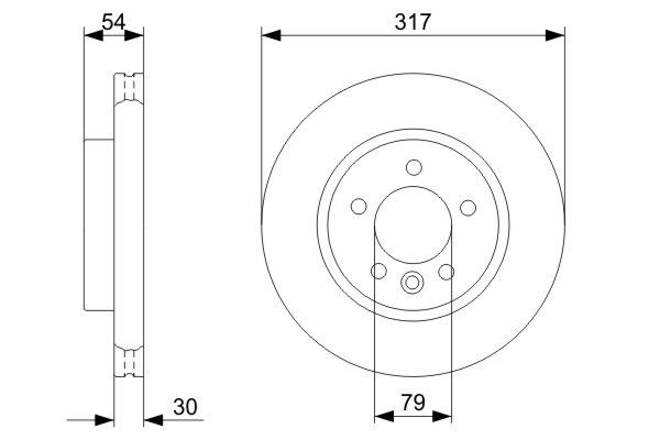 Bosch 0986479287 Brake Disc - 5
