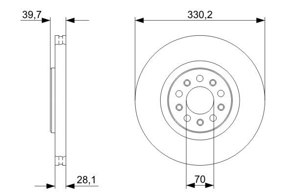 Bosch 0986479290 Brake Disc - 5