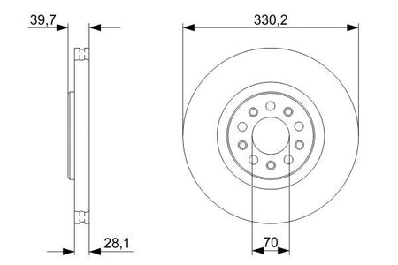 Bosch 0986479290 Brake Disc - 5
