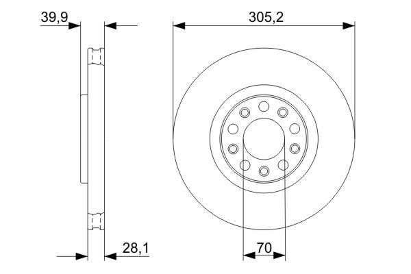 Bosch 0986479291 Brake Disc - 5