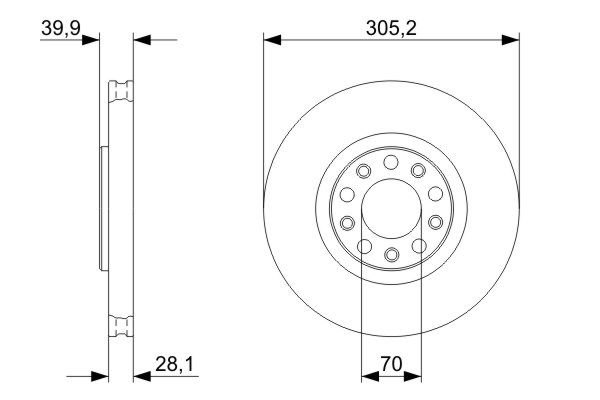 Bosch 0986479293 Brake Disc - 5