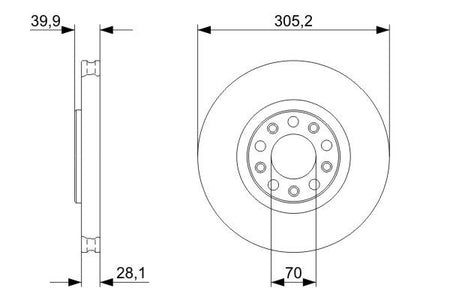 Bosch 0986479293 Brake Disc - 5