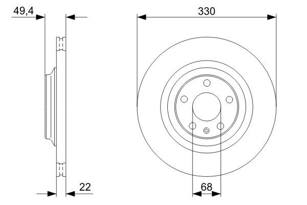 Bosch 0986479299 Brake Disc - 5