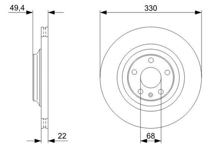 Bosch 0986479299 Brake Disc - 5