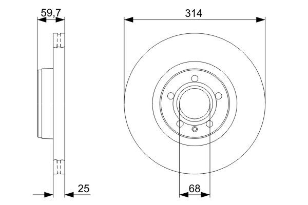 Bosch 0986479301 Brake Disc - 5