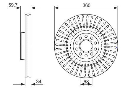 Bosch 0986479302 Brake Disc - 5