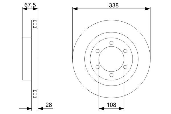 Bosch 0986479304 Brake Disc - 5
