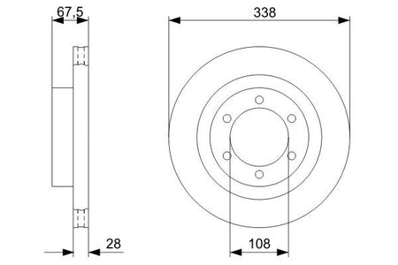 Bosch 0986479304 Brake Disc - 5