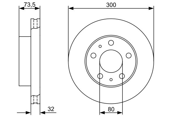 Bosch 0986479315 Brake Disc - 5