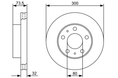 Bosch 0986479315 Brake Disc - 5