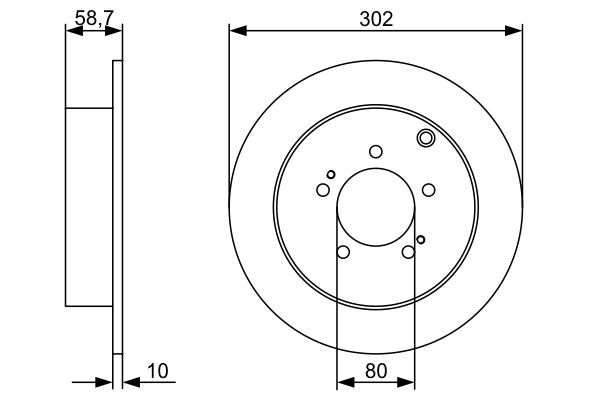 Bosch 0986479318 Brake Disc - 5