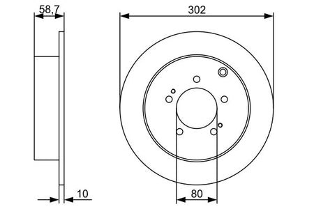 Bosch 0986479318 Brake Disc - 5