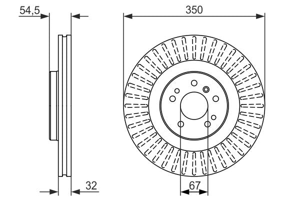 Bosch 0986479329 Brake Disc - 5