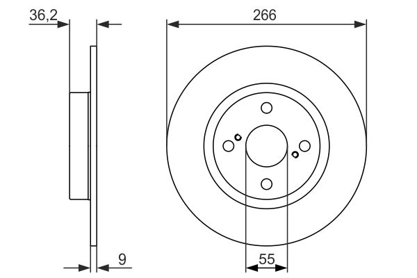 Bosch 0986479335 Brake Disc - 4