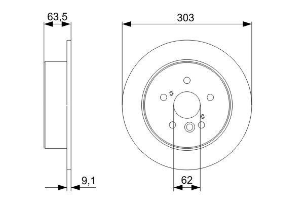 Bosch 0986479338 Brake Disc - 5